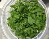 水菜のサラダ梅風味作り方1写真