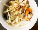 肉無ほんのりシーフード味噌味白菜回鍋肉風作り方12写真
