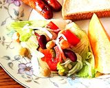 朝食からたっぷりサラダ＆フルーツのススメ作り方1写真