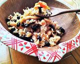 厨房ばあばぁ!豆入餅米炊き作り方1写真