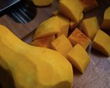 秋鮭のバターナッツスープパスタ作り方1写真