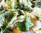 スピード料理.レタスと卵でふわふわ炒め作り方3写真