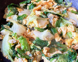スピード料理.レタスと卵でふわふわ炒め作り方4写真