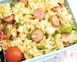 冷凍ご飯活用☆ピーマンソーセージの焼き飯作り方4写真