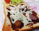 ソーセージの味噌チーズトースト作り方4写真
