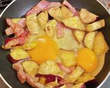 サツマイモでベーコンエッグ作り方4写真