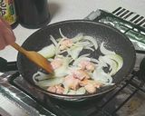ほうれん草とチーズのカレーうどん作り方2写真