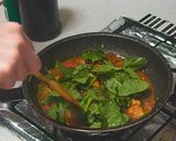 ほうれん草とチーズのカレーうどん作り方5写真