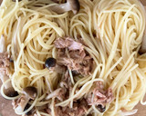 ツナ缶で簡単☆ツナとしめじの和風パスタ作り方5写真