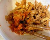 サラダチキンユッケそうめん作り方1写真