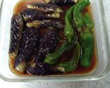 ナスとシシトウの煮浸し~なめ茸ポン酢味~作り方7写真