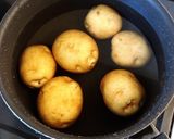 大人の燻製ポテサラ（いぶりがっこクリチ）作り方1写真