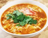 チリクラブ風❤旨辛い卵スープのラーメン作り方6写真