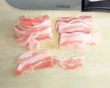 豚バラ肉のすき焼き風オープンオムレツ作り方1写真