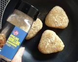 プリンクルパウダーで焼きおにぎり。作り方4写真