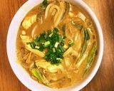 豆乳カレーかしわうどん作り方4写真