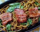 ベーコンレタス焼きそば♪作り方1写真