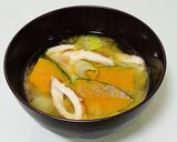 カボチャの味噌汁で…免疫力UP作り方4写真