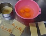 焦がしチーズでコーティングした卵焼き作り方4写真