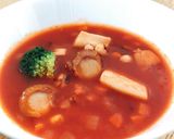 お手軽☆魚介のミネストローネ風スープ作り方7写真