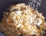 甘栗と舞茸の炊き込みご飯作り方5写真