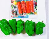 ピーマンとカニカマの和え物作り方1写真