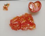 ズッキーニのパスタ風　トマトサラダ作り方3写真