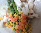 すり潰し豆腐入り洋風チキンスープ作り方1写真