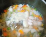 すり潰し豆腐入り洋風チキンスープ作り方3写真