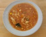 すり潰し豆腐入り洋風チキンスープ作り方6写真
