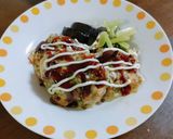 オーブンで！お好み焼き風玉ねぎつくね焼き作り方5写真