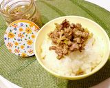 ご飯のお供(瓶詰め)挽肉、白葱、しめじ作り方7写真