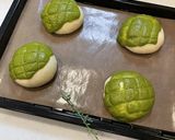 焼き上がりが秋を感じる抹茶のメロンパン作り方11写真