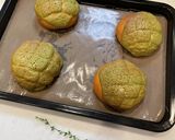 焼き上がりが秋を感じる抹茶のメロンパン作り方12写真
