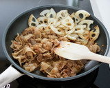 味噌漬け豚とれんこんの炒めもの。作り方4写真