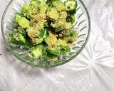 オクラインゲン(野菜)の胡麻和え作り方13写真