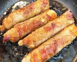 お弁当に☆豚バラちくわ巻☆甘辛たれ作り方4写真
