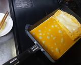 焦がしチーズでコーティングした卵焼き作り方9写真