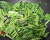 シンプルが一番　小松菜のにんにく炒め作り方4写真