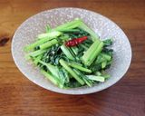 シンプルが一番　小松菜のにんにく炒め作り方6写真
