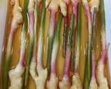 葉生姜の甘酢漬けの肉巻き　梨おろしソース作り方2写真