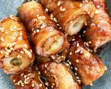 お弁当に☆豚バラちくわ巻☆甘辛たれ作り方5写真