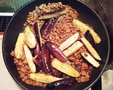 簡単☆なすと挽き肉のカレー風味炒め作り方3写真