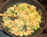 贅沢ランチ❤卵と桜海老で3色カラフル炒飯作り方5写真
