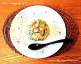 贅沢ランチ❤卵と桜海老で3色カラフル炒飯作り方7写真