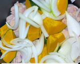 簡単ヘルシー！鶏とカボチャのトマト豆乳煮作り方5写真