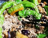 茄子とピーマンと豚肉の味噌だれ炒め作り方7写真