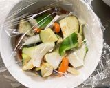 レンジ肉無豆腐簡単ケチャップ煮味野菜炒め作り方13写真