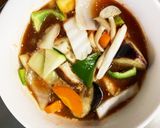 レンジ肉無豆腐簡単ケチャップ煮味野菜炒め作り方14写真