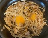卵黄がポイント！はばのりと豚バラもやし作り方4写真